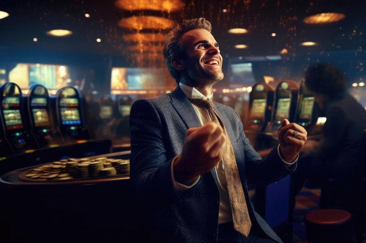 Dealer h5 svip9 dengan kotak dadu tiga sebelum pengocokkan dalam meja Sic Bo langsung
